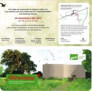 opening vredesmonument